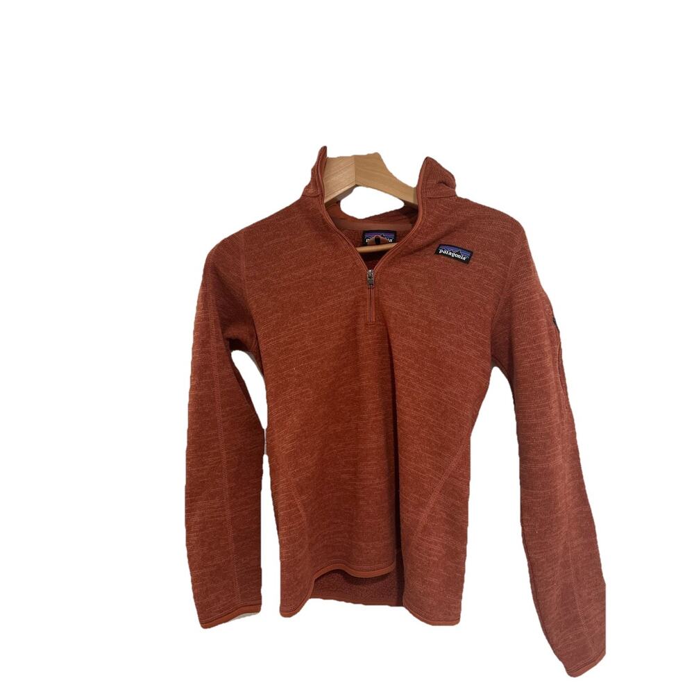 Patagonia Women's M 1/4 Zip Better Sweater Fleece Pullover Rust Red